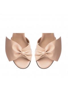 Sandale mireasa piele naturala Nude Paola - The5thelement.ro