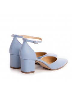 Pantofi piele naturala Bleu Fancy Flats - The5thelement.ro