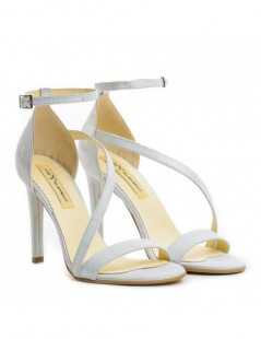 Sandale mireasa piele naturala Silver Evening - The5thelement.ro