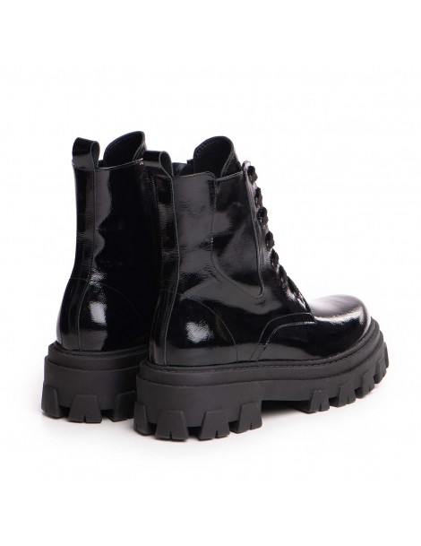 Bocanci dama Piele Naturala Negru Lac Willow - The5thelement.ro