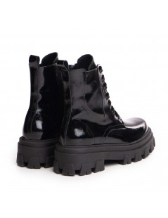 Bocanci dama Piele Naturala Negru Lac Willow - The5thelement.ro