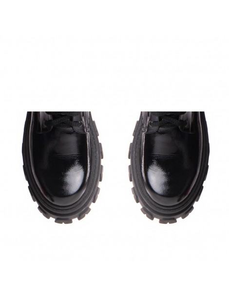 Bocanci dama Piele Naturala Negru Lac Willow - The5thelement.ro