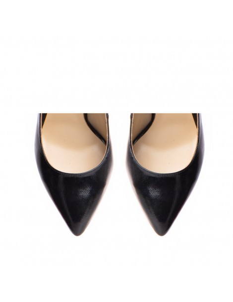Pantofi stiletto piele naturala Negru Sasha - The5thelement.ro