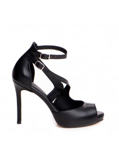 Sandale cu platforma piele naturala Negru Isra - The5thelement.ro