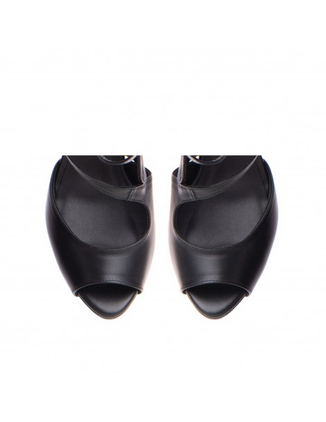 Sandale cu platforma piele naturala Negru Isra - The5thelement.ro