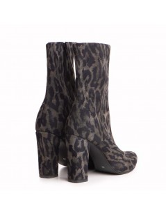 Ghete dama Piele Naturala Gri Stretch Boots - The5thelement.ro