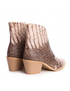 Ciocate dama Piele Naturala Print Bej Bronx - The5thelement.ro