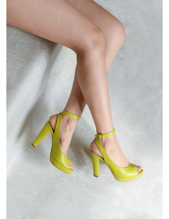 Sandale cu platforma piele naturala Lime Olivia - The5thelement.ro