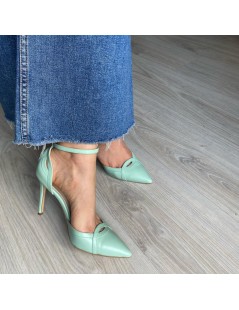 Pantofi stiletto piele naturala Menta Ashanti - The5thelement.ro