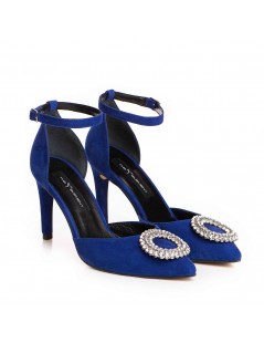 Pantofi Piele Naturala Dama Albastru Royal - The5thelement.ro