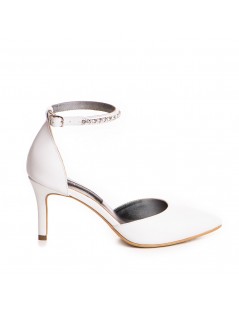 Pantofi mireasa piele naturala Alb Urban - The5thelement.ro