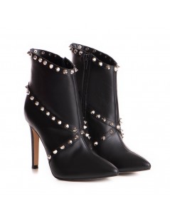 Botine Dama Piele Naturala Negru Calliope - The5thelement.ro