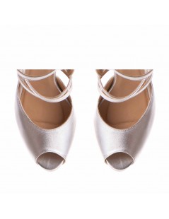 Sandale piele naturala Argintiu Giselle - The5thelement.ro