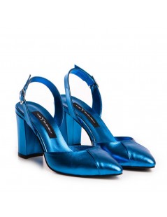 Pantofi stiletto piele naturala Albastru Aylin - The5thelement.ro