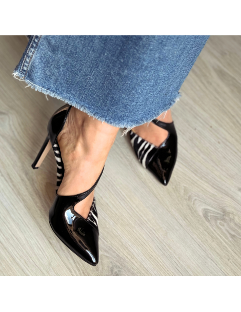 Pantofi Dama Piele Naturala Negru Muse - The5thelement.ro
