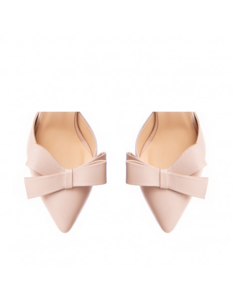 Pantofi Piele Naturala Dama Rose Urban cu funda - The5thelement.ro