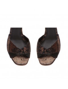Sandale piele naturala Negru Flowers - The5thelement.ro