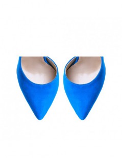 Pantofi stiletto piele naturala Turquoise Velvet - The5thelement.ro