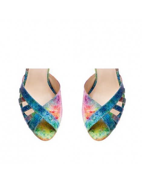 Sandale piele naturala Multicolor Rendez Vous - The5thelement.ro