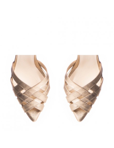 Sandale dama piele naturala Bronz Inez - The5thelement.ro