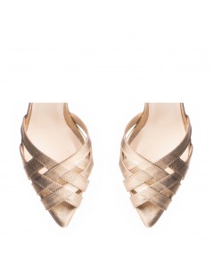 Sandale dama piele naturala Bronz Inez - The5thelement.ro
