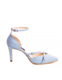 Pantofi stiletto piele naturala Bleu Iza - The5thelement.ro