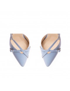 Pantofi stiletto piele naturala Bleu Iza - The5thelement.ro
