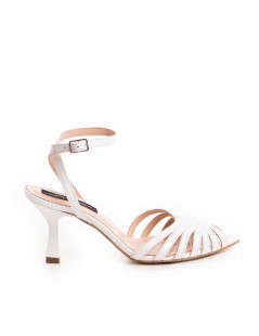 Sandale mireasa piele naturala Alb Selena - The5thelement.ro