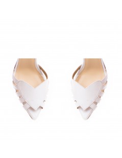 Sandale dama piele naturala Alb Heart - The5thelement.ro