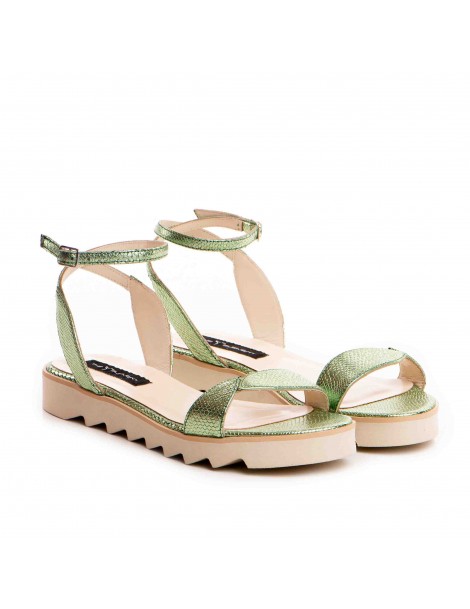 Sandale dama piele fara toc Olive Tulip - The5thelement.ro
