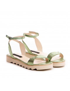 Sandale dama piele fara toc Olive Tulip - The5thelement.ro