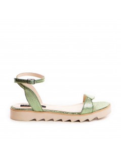 Sandale dama piele fara toc Olive Tulip - The5thelement.ro