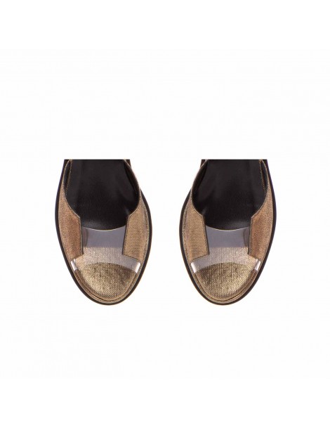Sandale dama piele fara toc Bronz Brooklyn - The5thelement.ro