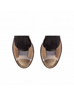 Sandale dama piele fara toc Bronz Brooklyn - The5thelement.ro