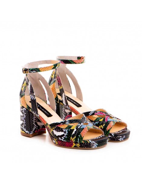 Sandale dama piele naturala Multicolor Mikaela - The5thelement.ro