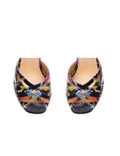 Sandale dama piele naturala Multicolor Mikaela - The5thelement.ro