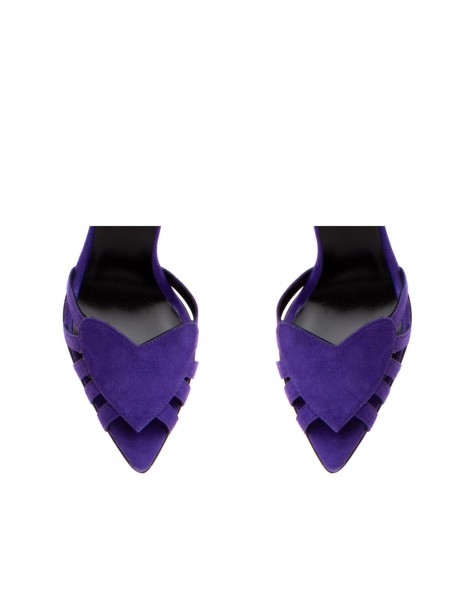 Sandale dama piele naturala Mov Heart - The5thelement.ro