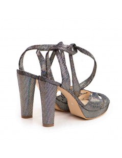 Sandale dama piele naturala Argintiu Retro - The5thelement.ro