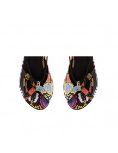 Sandale dama piele fara toc Multicolor Bunny - The5thelement.ro