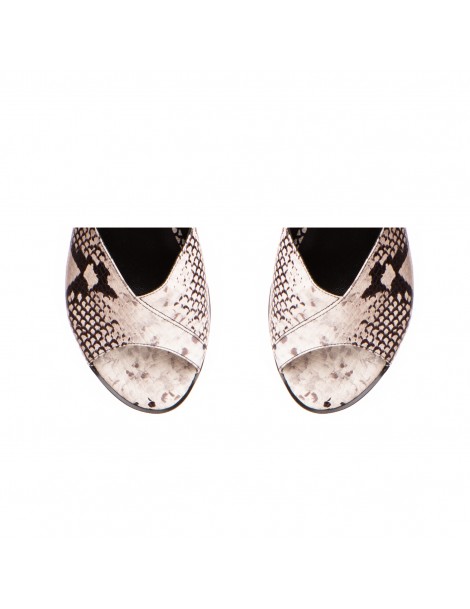 Sandale dama piele fara toc Gri Nomad - The5thelement.ro