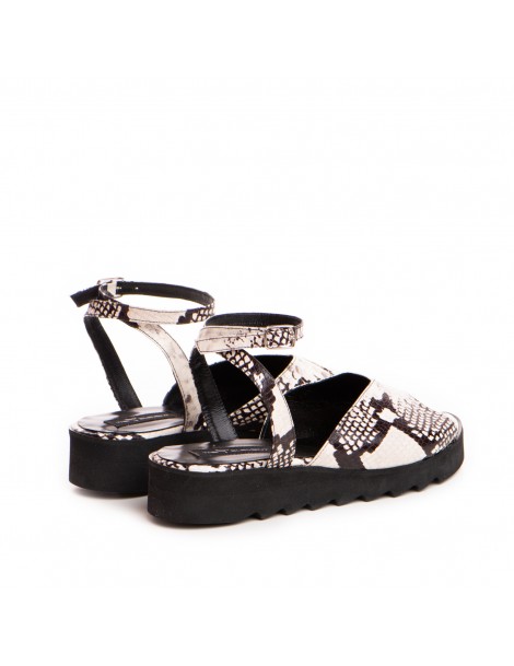 Sandale dama piele fara toc Gri Nomad - The5thelement.ro