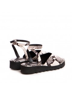 Sandale dama piele fara toc Gri Nomad - The5thelement.ro