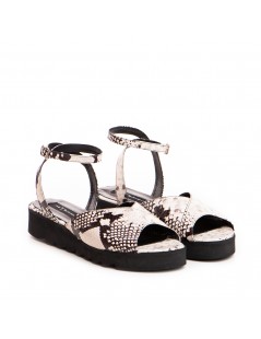 Sandale dama piele fara toc Gri Nomad - The5thelement.ro