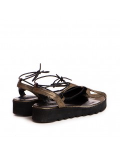 Sandale dama piele fara toc Bronz Bunny - The5thelement.ro