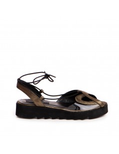 Sandale dama piele fara toc Bronz Bunny - The5thelement.ro