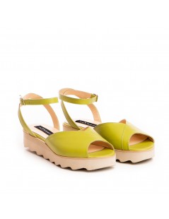Sandale dama piele fara toc Verde Nomad - The5thelement.ro