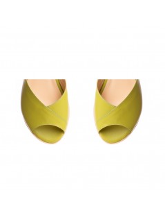 Sandale dama piele fara toc Verde Nomad - The5thelement.ro
