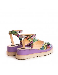 Sandale dama piele fara toc Lavanda Brooklyn - The5thelement.ro
