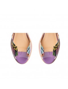 Sandale dama piele fara toc Lavanda Brooklyn - The5thelement.ro