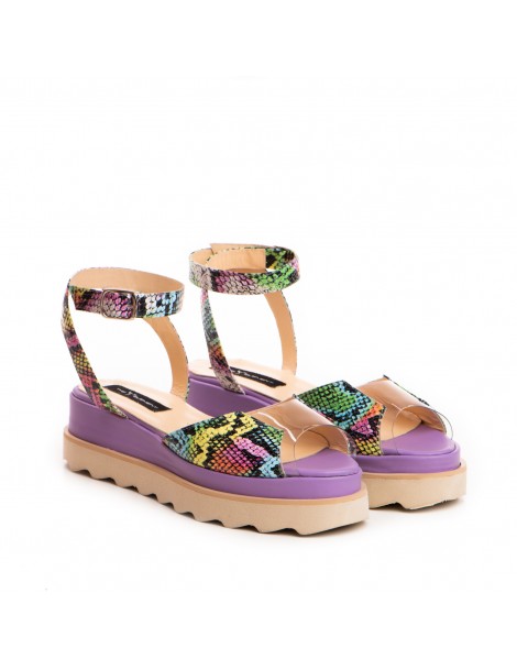 Sandale dama piele fara toc Lavanda Brooklyn - The5thelement.ro
